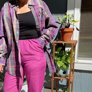 Colorful Plaid Button Up Medium Colours by Alexander Julian